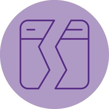 Application Crash Detected Line Two Tone Circle vector