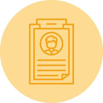 Filling Job Application Form Line Two Tone Circle vector