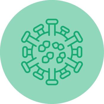 Enterococcus faecalis Intestinal Flora Line Two Tone Circle vector