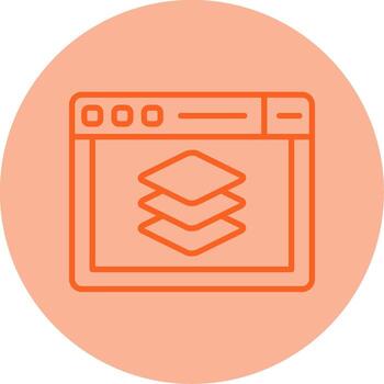 Full Stack Dev Toolbox Line Two Tone Circle vector