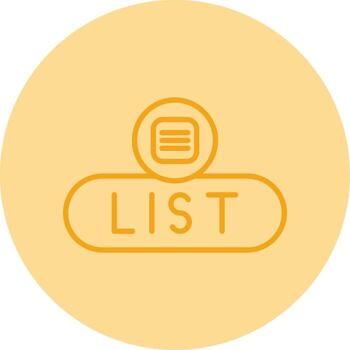 lista ver palanca botón línea dos tono circulo vector