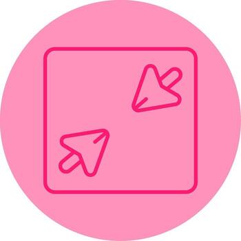 Minimize Program Screen Line Two Tone Circle vector