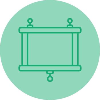 Foldable Projector Screen Line Two Tone Circle vector