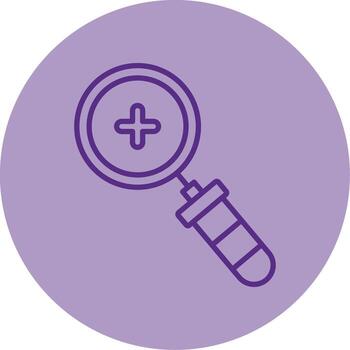 Zoom In Image View Line Two Tone Circle vector