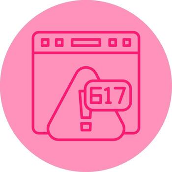 Error 617 Token Validation Timeout Line Two Tone Circle vector