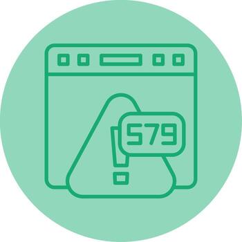 Error 579 Invalid Environment Access Line Two Tone Circle vector