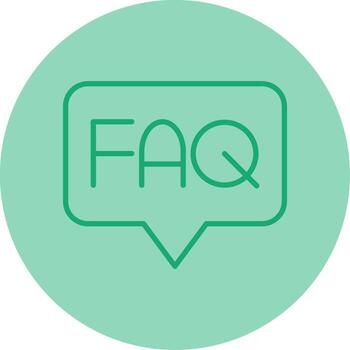 frecuentemente preguntó preguntas sección línea dos tono circulo vector