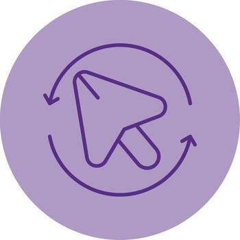 actualizar web página línea dos tono circulo vector