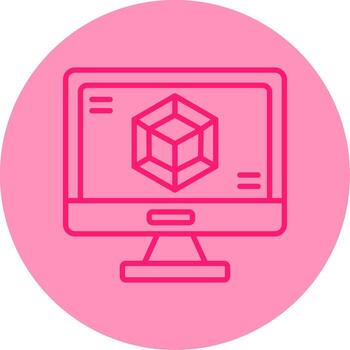 Webpack Module Bundler Icon Line Two Tone Circle vector