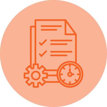 ágil proyecto administración herramienta línea dos tono circulo vector