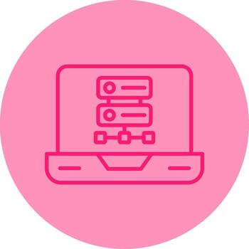 NoSQL Flexible DB Structure Line Two Tone Circle vector