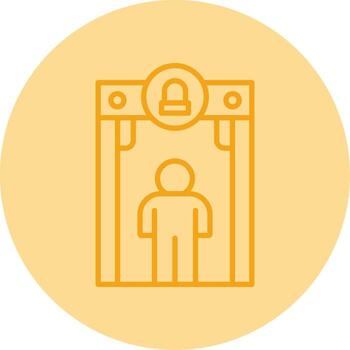 Security Screening Checkpoint Line Two Tone Circle vector