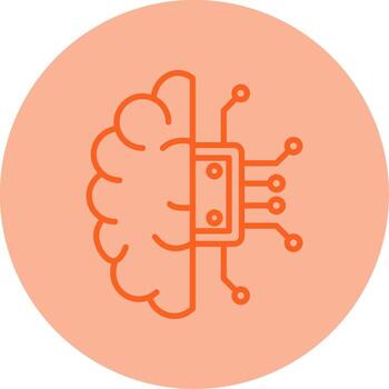 Programming Code Interface Line Two Tone Circle vector