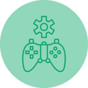 Main Game Menu Interface Line Two Tone Circle vector