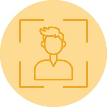 escanear qr código línea dos tono circulo vector