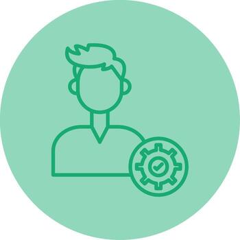 Execute System Command Line Two Tone Circle vector