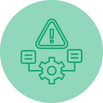 Logic Error in Program Line Two Tone Circle vector