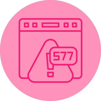 Error 577 Route Configuration Error Line Two Tone Circle vector