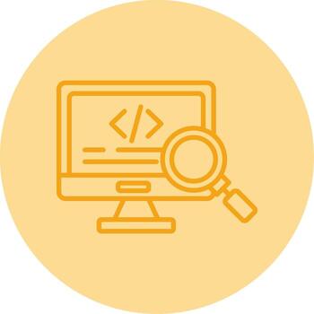 Peer Code Review Window Line Two Tone Circle vector