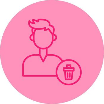 Uninstall Existing App Line Two Tone Circle vector