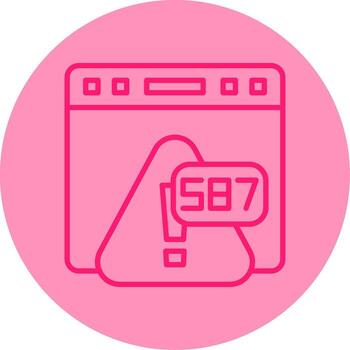 Error 587 External Plugin Crash Line Two Tone Circle vector