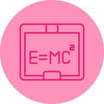 Math Equation with Variables Line Two Tone Circle vector