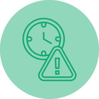 Session Token Expired Line Two Tone Circle vector