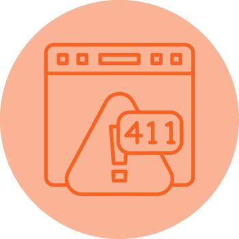 Error 411 Missing Content Length Line Two Tone Circle vector