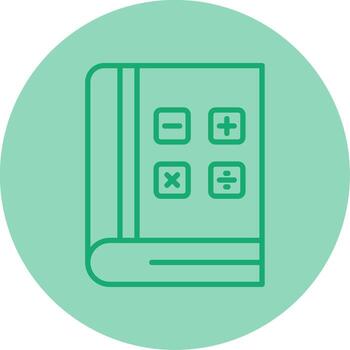 Math Textbook with Formula Line Two Tone Circle vector