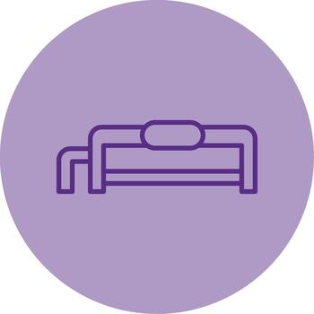 Fine Blade Hacksaw Line Two Tone Circle vector