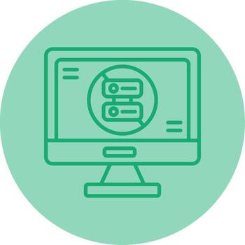 Serverless Function Icon Line Two Tone Circle vector