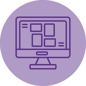 Flexbox Container Structure Line Two Tone Circle vector