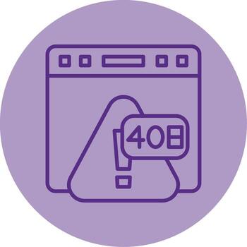 Error 408 Request Timeout Occurred Line Two Tone Circle vector