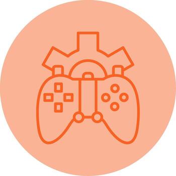 Cross Platform Game Engine Line Two Tone Circle vector