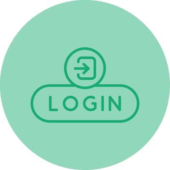 iniciar sesión acceso botón línea dos tono circulo vector