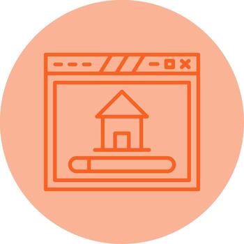 primario página principal usuario interfaz línea dos tono circulo vector