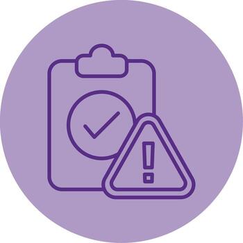 Data Validation Failure Line Two Tone Circle vector