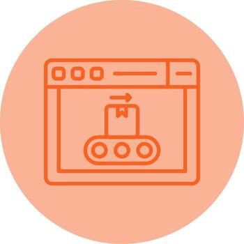 Production Deployment Icon Line Two Tone Circle vector