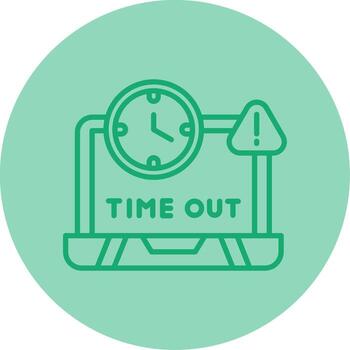 Request Timeout Error Line Two Tone Circle vector