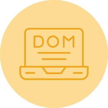 DOM Tree Visualization Line Two Tone Circle vector