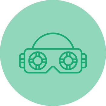 Augmented Reality Interface Line Two Tone Circle vector