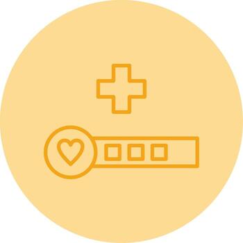 Mana Bar Power Level Line Two Tone Circle vector