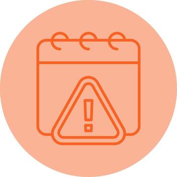 Session Expired Notification Line Two Tone Circle vector