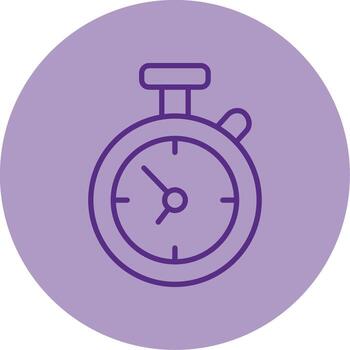 Countdown Arrival Timer Line Two Tone Circle vector