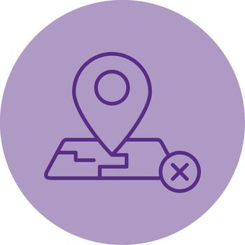 Address Not Available Line Two Tone Circle vector