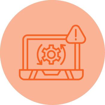 Operating System Crash Line Two Tone Circle vector