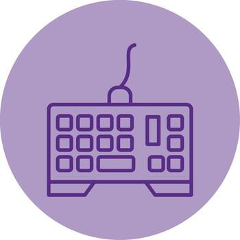 Mechanical Gaming Keyboard Line Two Tone Circle vector