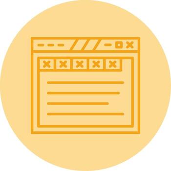 Organized Website Tabs Layout Line Two Tone Circle vector