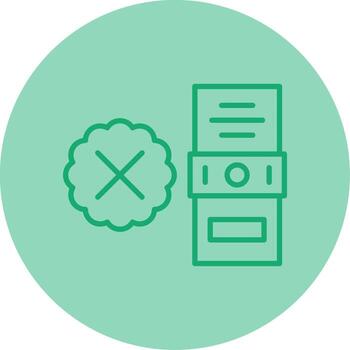 Critical System Error Notification Line Two Tone Circle vector