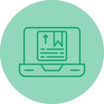 Parcel Fast Build Tool Line Two Tone Circle vector